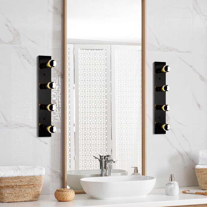 Opviq Mirro - 12240 Aplique de pared industrial negro